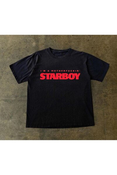 StartMore أسود للجنسين مقاس كبير Dtf