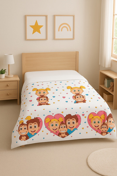 Kukuli Licensed Children's Pique – 150X200 cm – 70% Cotton 30% Polyester