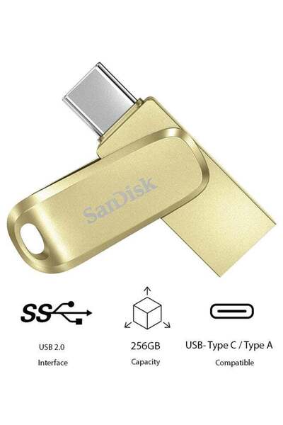 SanDisk 256GB Ultra Dual Drive Luxe USB Type-C - Up to 400MB/s