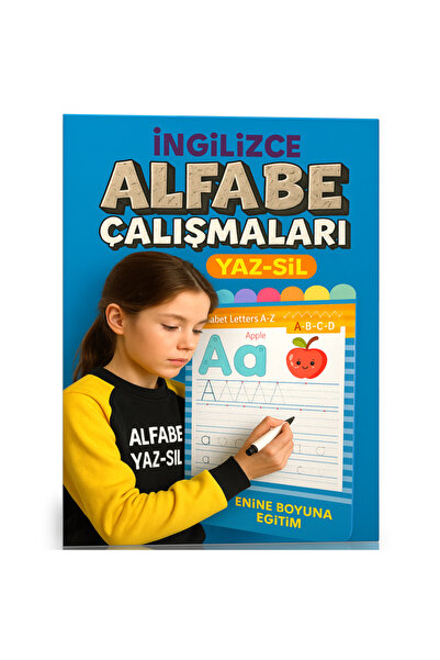 Enine Boyuna Eğitim İngilizce Alfabe Çalışmaları YAZ-SİL Seti