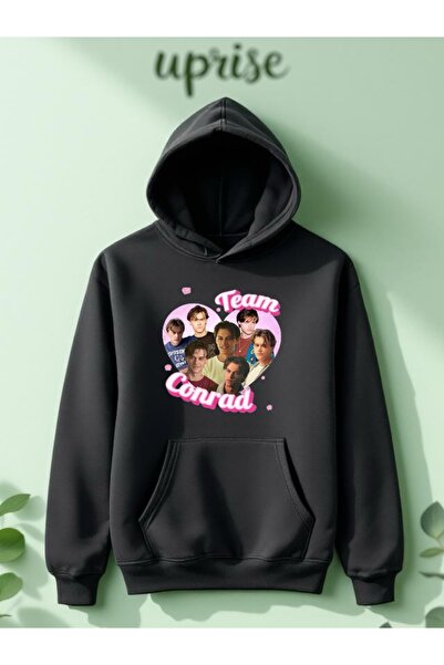 Vordevia Hanorac Team Conrad cu imprimeu din bumbac cu 3 fire O supradimensionat