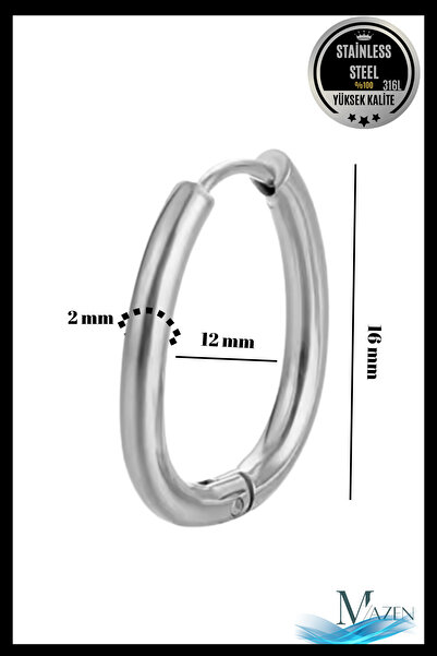 MAZEN Damla Model Gold Color 316L Stainless Steel Antiallergic Women Earrings