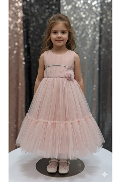 SEDRA TEKSTİL Bebek Kız Çocuk Tütülü Elbise – Doğum Günü Düğün Özel Gün Abiye