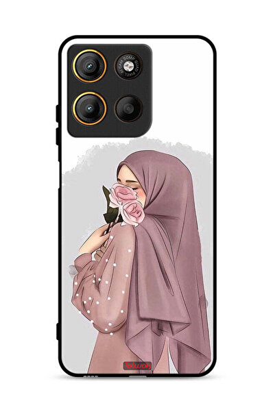 Tolwak غطاء حماية موتورولا موتو جي 15 بتصميم فتاة تحمل ورودًا