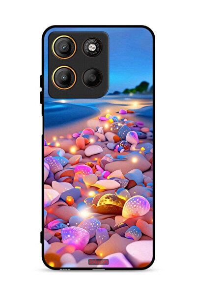 Tolwak غطاء حماية لهاتف موتورولا موتو جي 15 بنقشة الأحجار الفنية