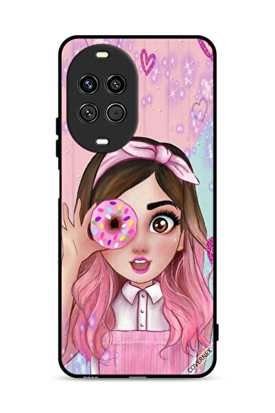 Covernex غطاء حماية لهاتف هواوي نوفا 14 5G، رسم فتاة محبة للدونات