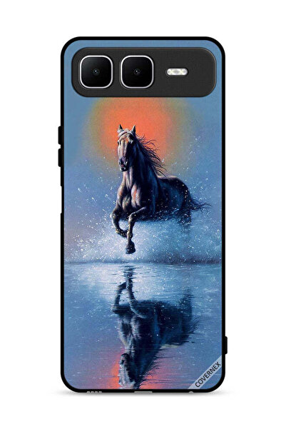 Covernex غطاء حماية لجهاز Infinix Smart 10 Plus بتصميم حصان يركض في الماء