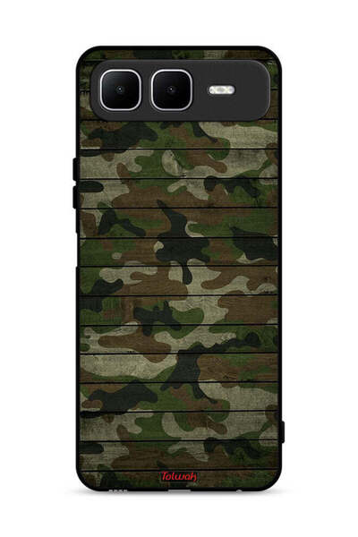 Tolwak غطاء حماية لهاتف إنفينيكس سمارت ١٠ بلس بنمط خشبي مموه