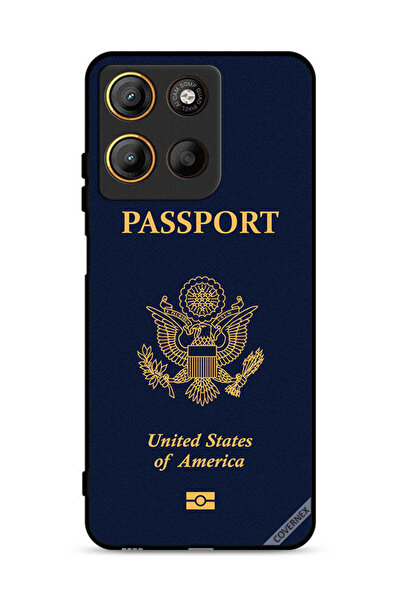 Covernex غطاء حماية لهاتف موتورولا موتو جي 15 بنمط جواز السفر الأمريكي