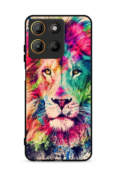 Covernex Motorola Moto G15 Protective Case Cover Lion Paint Art