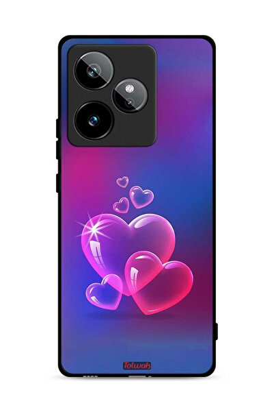 Tolwak غطاء حماية لهاتف Realme GT 7T 5G بنقشة قلوب الماء
