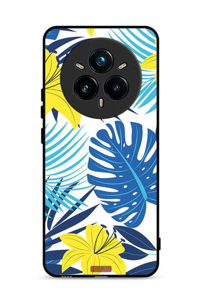 Tolwak غطاء حماية لهاتف Realme 14 Pro Plus 5G بنقشة ريش وزهور