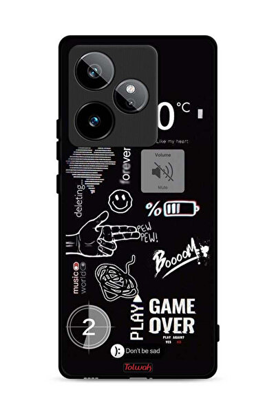 Tolwak غطاء حماية لهاتف Realme GT 7T 5G Game Over Pew Pew