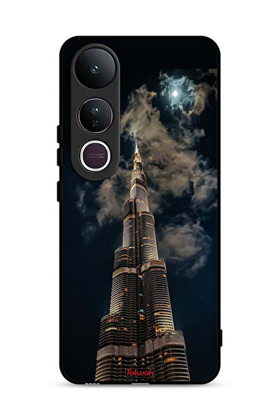 Tolwak غطاء حماية لهاتف فيفو V50 لايت، برج خليفة في الليل