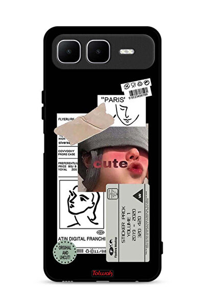 Tolwak غطاء حماية لهاتف Infinix Smart 10 Plus بملصق لطيف