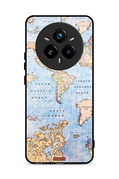 Tolwak غطاء حماية Realme 14 Pro Plus 5G بخريطة العالم