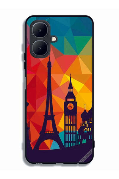 Covernex غطاء حماية لهاتف إنفينيكس سمارت 10 بنقشة باريس الملونة