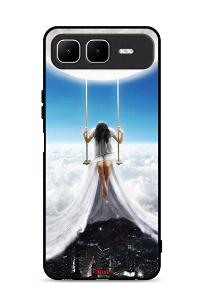 Tolwak غطاء حماية لهاتف إنفينيكس سمارت ١٠ بلس برسومات مدينة الغيوم والقمر