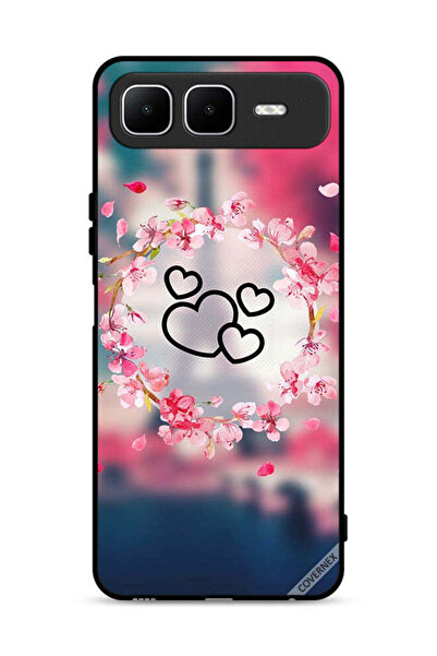 Covernex غطاء حماية لهاتف Infinix Smart 10 Plus بتصميم قلوب ومشبك فني