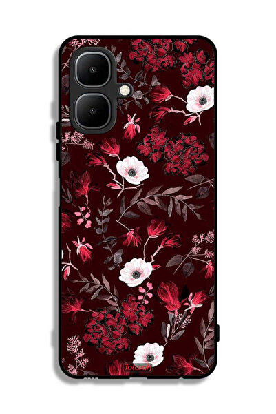 Tolwak غطاء حماية لهاتف إنفينيكس سمارت 10 بنقشة زهور صغيرة وأوراق استوائية