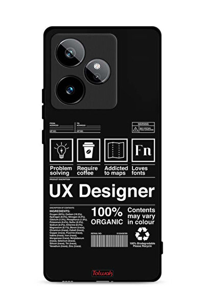 Tolwak غطاء حماية لهاتف Realme GT 7 5G، ملصق مصمم لتجربة المستخدم