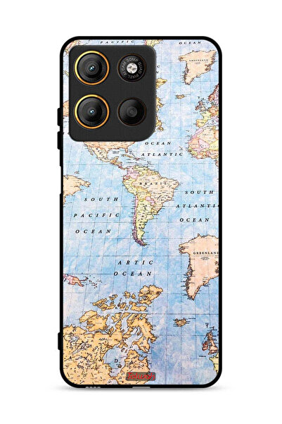 Tolwak غطاء حماية موتورولا موتو جي 15 بتصميم خريطة العالم