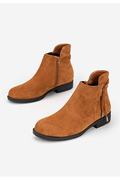 B T Shoes Camelové dámské kotníkové boty Dezara