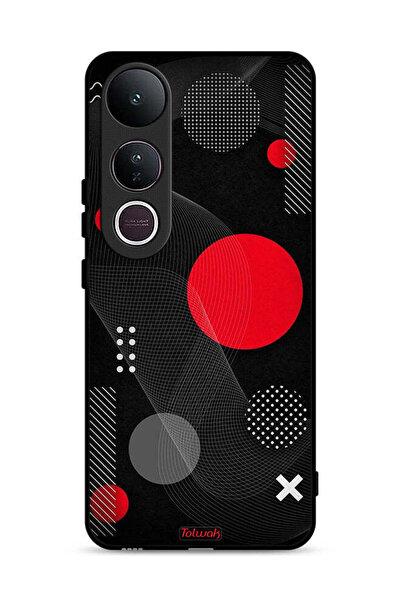 Tolwak غطاء حماية لهاتف فيفو V50 لايت بنمط دائري ومتقاطع