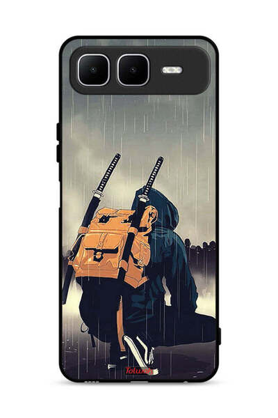 Tolwak غطاء حماية لهاتف Infinix Smart 10 Plus بطبعة سيف ساموراي رقمية