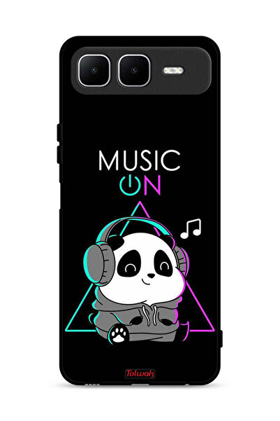 Tolwak غطاء حماية لهاتف Infinix Smart 10 Plus بطبعة موسيقى الباندا