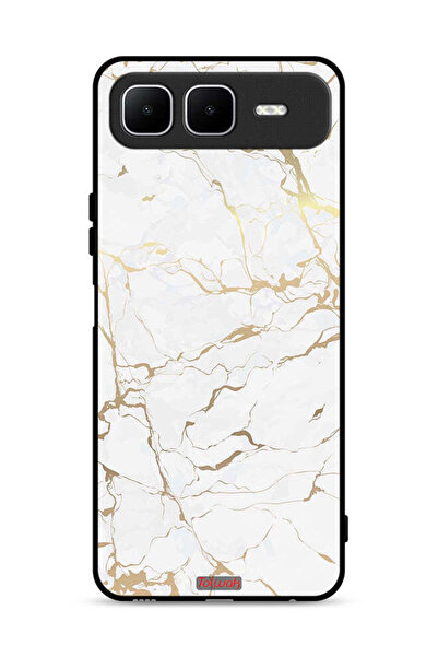 Tolwak غطاء حماية لهاتف Infinix Smart 10 Plus بنقشة رخامية