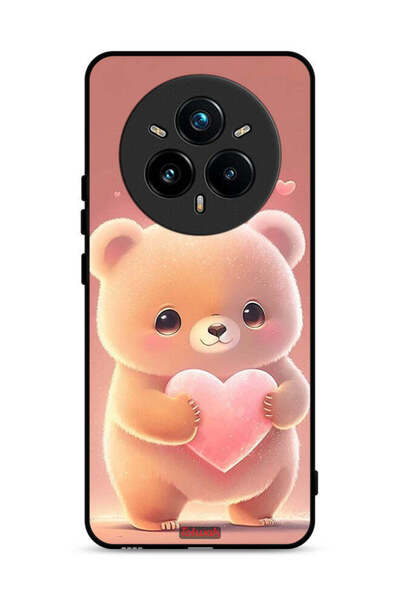 Tolwak غطاء حماية لهاتف Realme 14 Pro Plus 5G برسومات باندا صغيرة لطيفة تحمل قلبًا