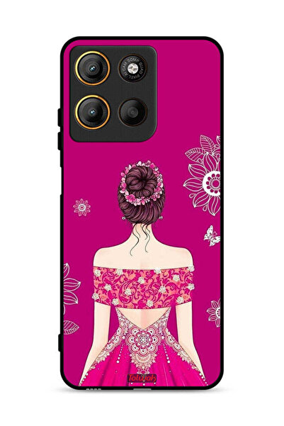 Tolwak غطاء حماية موتورولا موتو جي 15 بتصميم فتاة وزهور