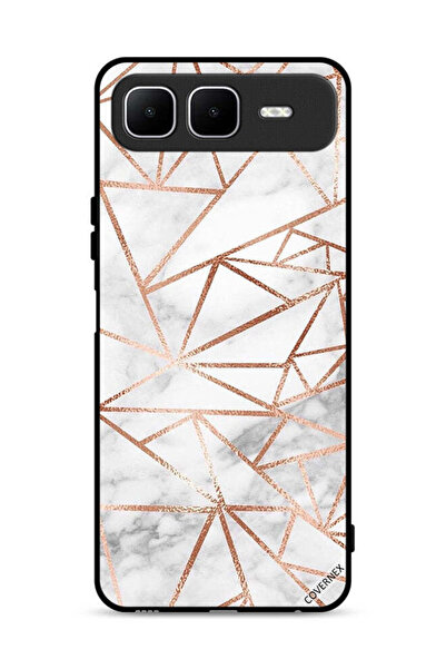 Covernex غطاء حماية لهاتف Infinix Smart 10 Plus بنمط رخامي وورق جدران