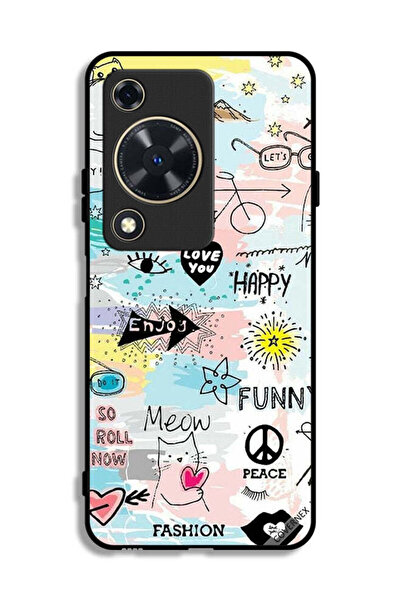 Covernex غطاء حماية لهاتف هواوي نوفا Y72S بتصميم دودل مياو إنجوي