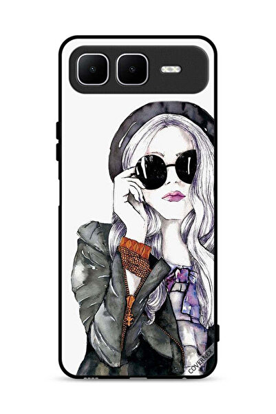 Covernex غطاء حماية لهاتف Infinix Smart 10 Plus بتصميم فتاة أنيقة ولطيفة