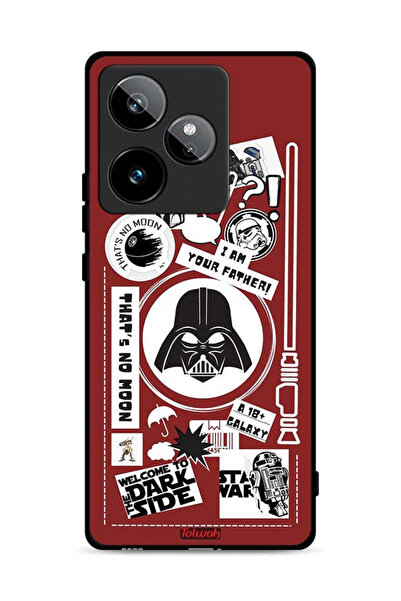 Tolwak غطاء حماية لهاتف Realme GT 7 5G ملصق "مرحبًا بكم في الجانب المظلم"