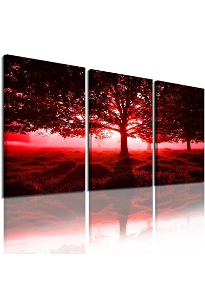 Today Idea مجموعة فنية جدارية "أشجار حمراء" من "توداي آيديا" - 3 قطع، عمل فني...