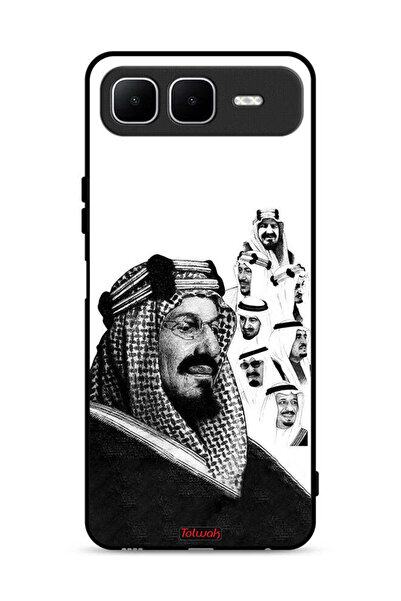 Tolwak غطاء حماية لهاتف إنفينيكس سمارت ١٠ بلس، ملصق فني أبيض وأسود لملوك المم...
