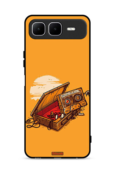 Tolwak غطاء حماية لهاتف إنفينيكس سمارت ١٠ بلس مع لوحة فنية لشريط الكاسيت والشريط اللاصق