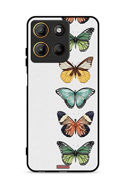 Tolwak غطاء حماية لهاتف موتورولا موتو جي 15 بنقشة أربع فراشات