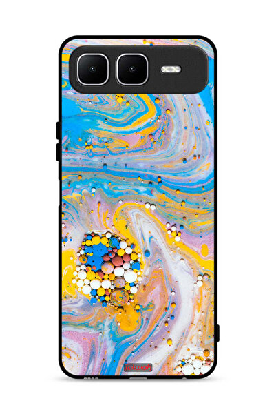 Tolwak غطاء حماية لهاتف Infinix Smart 10 Plus بنقشة جواهر ملونة تجريدية