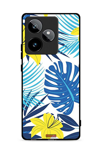 Tolwak غطاء حماية لهاتف Realme GT 7 5G برسومات ريش وزهور