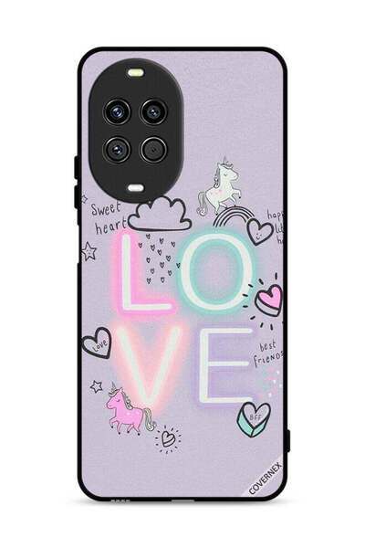 Covernex غطاء حماية لهاتف هواوي نوفا 14 برو 5G، قلب جميل، يونيكورن