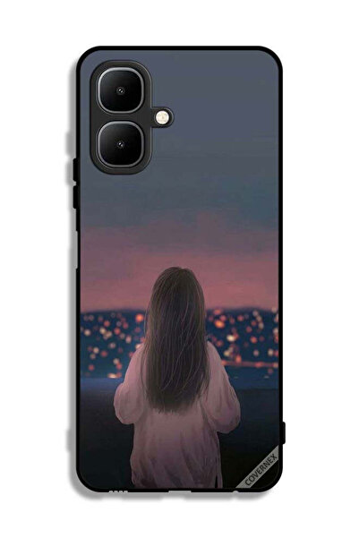 Covernex غطاء حماية لهاتف إنفينيكس سمارت 10 بنقشة فتاة واقفة