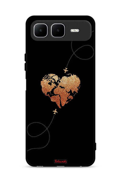 Tolwak غطاء حماية لهاتف إنفينيكس سمارت ١٠ بلس - طائرات تلامس القلب