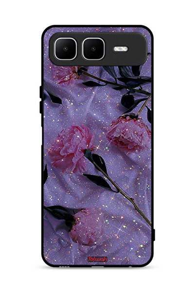 Tolwak غطاء حماية لهاتف إنفينيكس سمارت 10 بلس بنقشة ورود لامعة