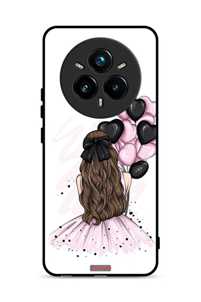 Tolwak غطاء حماية لهاتف Realme 14 Pro Plus 5G يحمل رسمة فتاة تحمل بالونات
