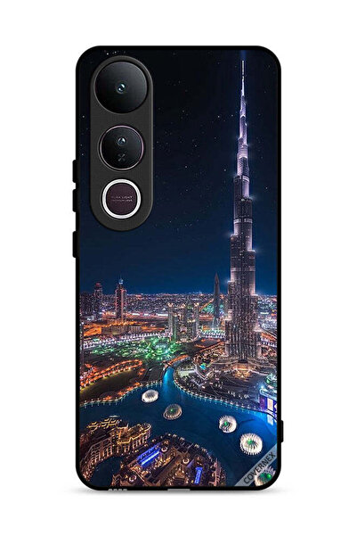 Covernex غطاء حماية فيفو V50 لايت - منظر ليلي لوسط المدينة