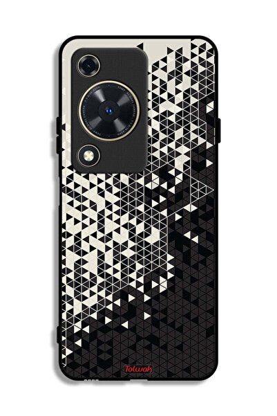 Tolwak غطاء حماية لهاتف هواوي نوفا Y72S بنمط مثلث فني رقمي